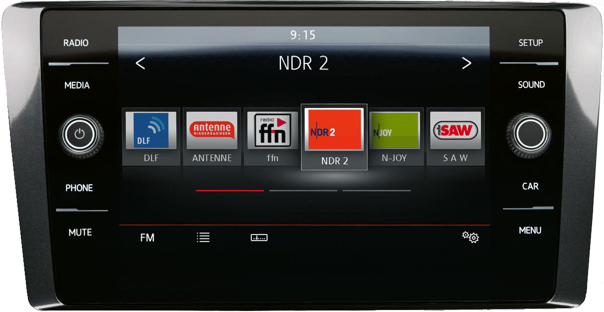 2x Displayschutzfolie Volkswagen Composition Media Polo 6R Navigationssystem 