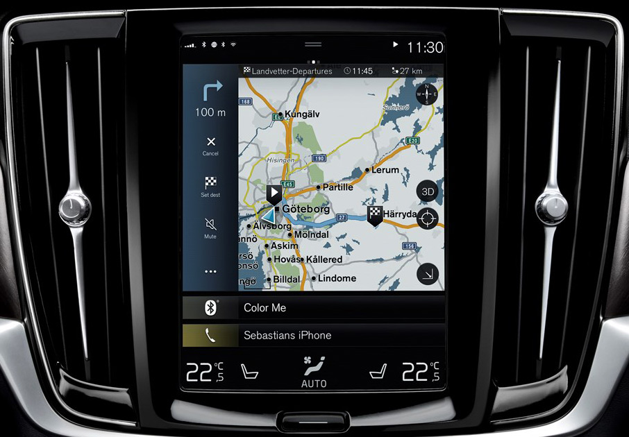 2x Displayschutzfolie Matt Volvo V90 Cross Country Sensus Navigationssystem 