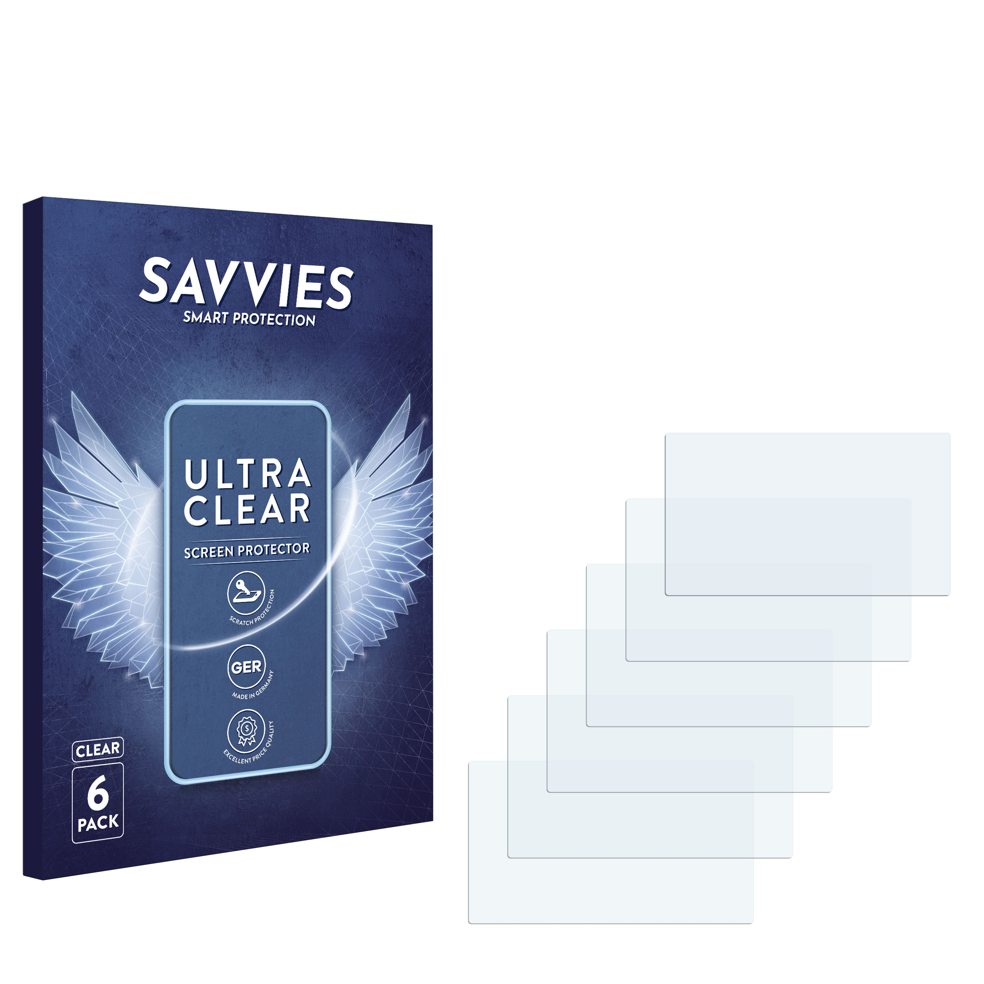 6x protector de pantalla para Navigon 92 plus protectoras TRANSPARENTES para lámina protector de pantalla