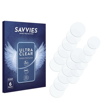 Parte frontale di una confezione del prodotto con il logo del marchio Savvies. Accanto si trova la protezione per lo schermo c