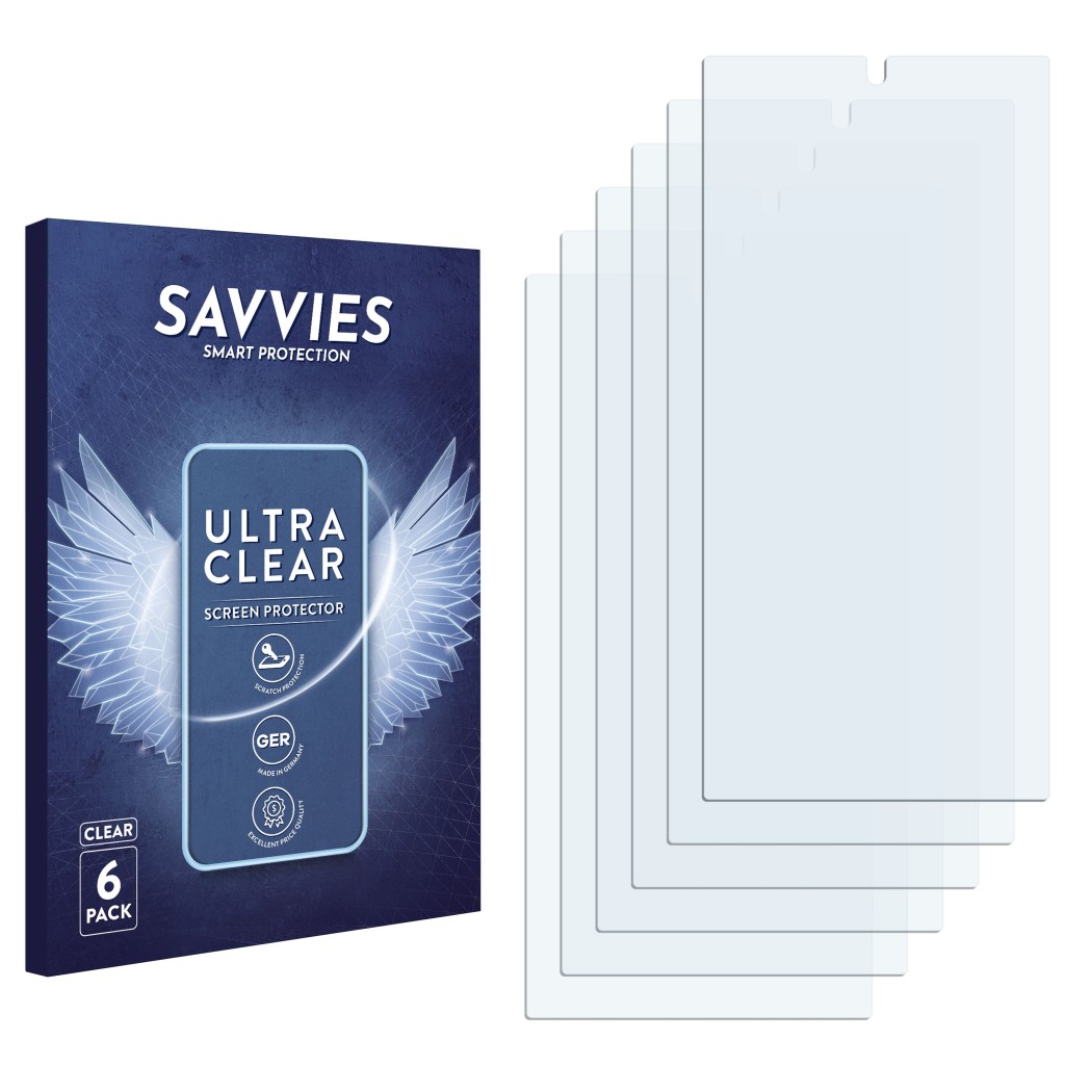 6x Savvies SU75 Displayschutzfolie für Samsung Galaxy S24 Ultra