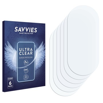 Face avant d’un emballage produit avec le logo de la marque Savvies. À côté se trouve la protection d’écran correspondante.
