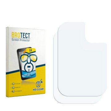 Face avant d’un emballage produit avec le logo de la marque BROTECT. À côté se trouve la protection d’écran correspondante.