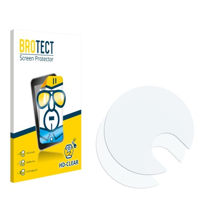 Parte frontale di una confezione del prodotto con il logo del marchio BROTECT. Accanto si trova la protezione per lo schermo c