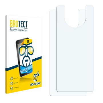 Parte frontale di una confezione del prodotto con il logo del marchio BROTECT. Accanto si trova la protezione per lo schermo c