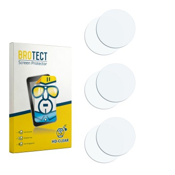 Parte frontal de un envase de producto con el logotipo de la marca BROTECT. Al lado está el protector de pantalla correspondie