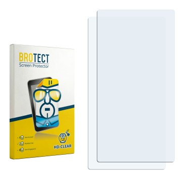 Parte frontale di una confezione del prodotto con il logo del marchio BROTECT. Accanto si trova la protezione per lo schermo c
