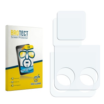 Parte frontal de un envase de producto con el logotipo de la marca BROTECT. Al lado está el protector de pantalla correspondie