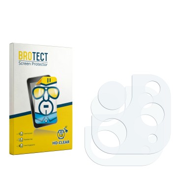 Face avant d’un emballage produit avec le logo de la marque BROTECT. À côté se trouve la protection d’écran correspondante.