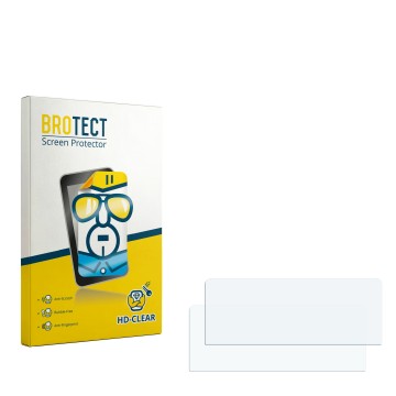 Face avant d’un emballage produit avec le logo de la marque BROTECT. À côté se trouve la protection d’écran correspondante.
