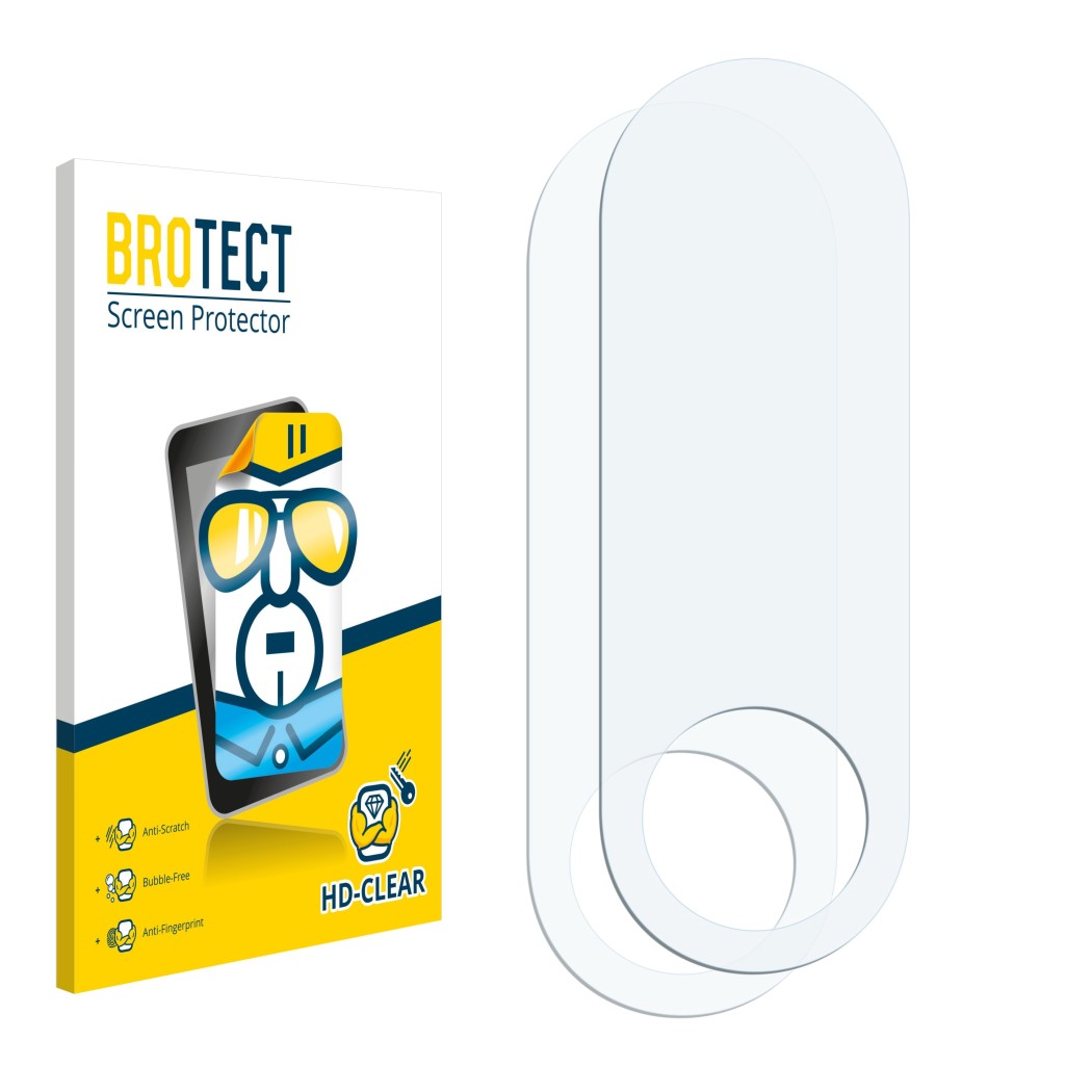 Front side of a product packaging with the brand logo BROTECT. Next to it is the corresponding screen protector.
