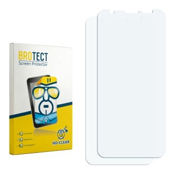 Vorderseite einer Produktverpackung mit dem Markenlogo BROTECT. Daneben ist der zugehörige Displayschutz.
