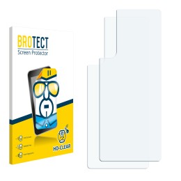 Front side of a product packaging with the brand logo BROTECT. Next to it is the corresponding screen protector.