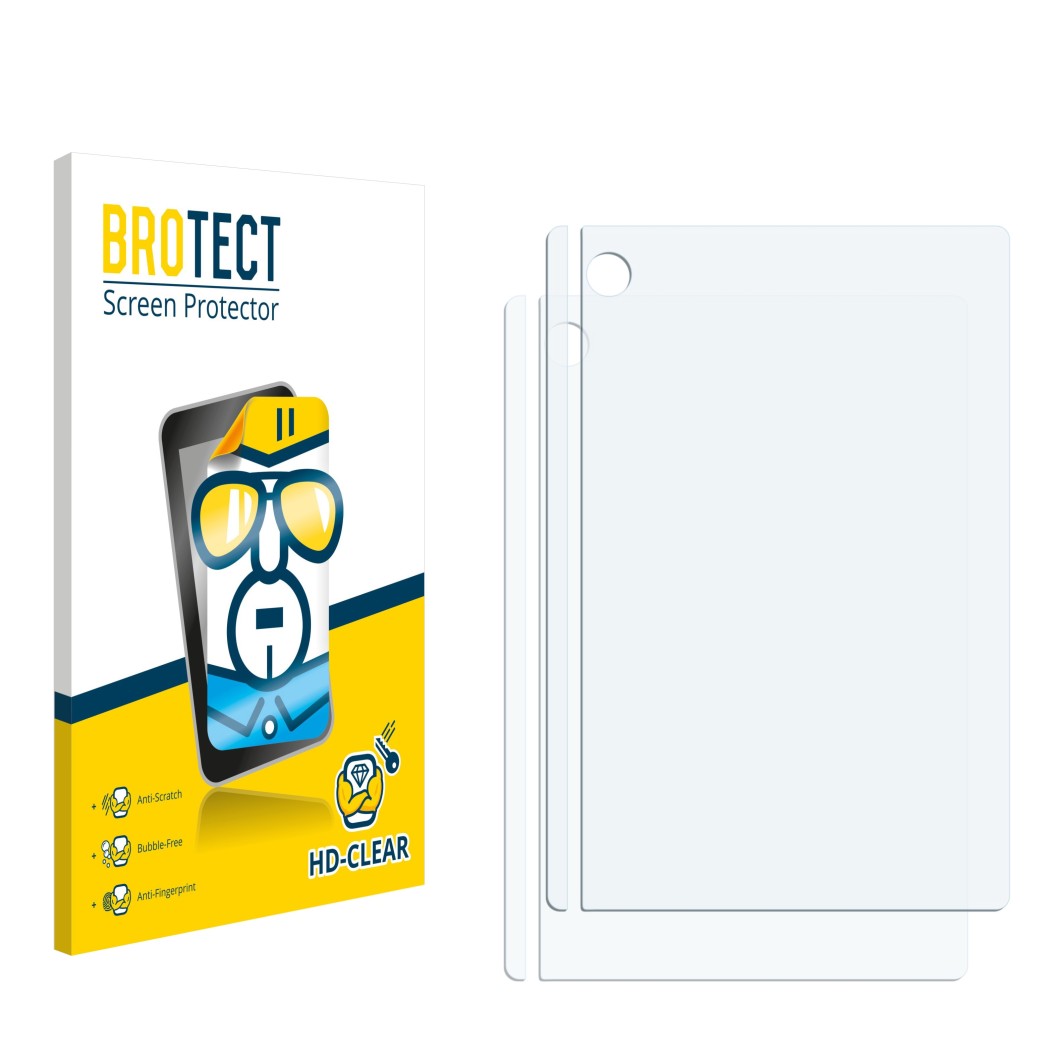 Front side of a product packaging with the brand logo BROTECT. Next to it is the corresponding screen protector.