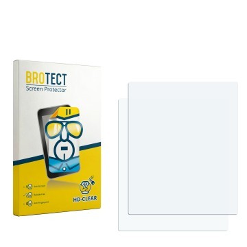 Parte frontale di una confezione del prodotto con il logo del marchio BROTECT. Accanto si trova la protezione per lo schermo c