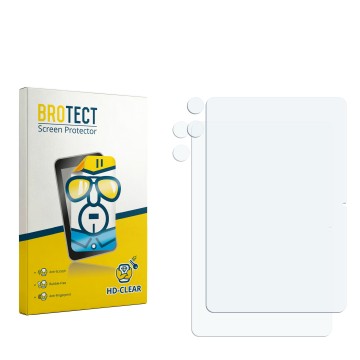 Parte frontal de un envase de producto con el logotipo de la marca BROTECT. Al lado está el protector de pantalla correspondie