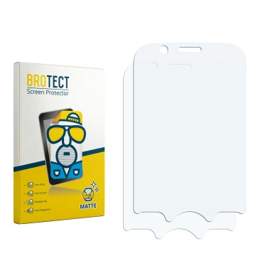 Face avant d’un emballage produit avec le logo de la marque BROTECT. À côté se trouve la protection d’écran correspondante.