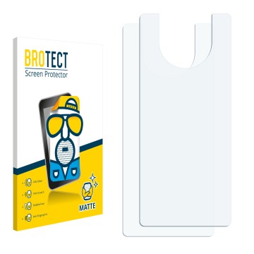 Face avant d’un emballage produit avec le logo de la marque BROTECT. À côté se trouve la protection d’écran correspondante.