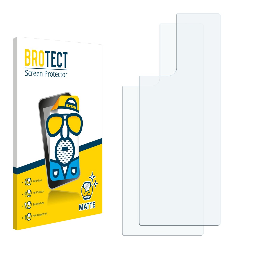Front side of a product packaging with the brand logo BROTECT. Next to it is the corresponding screen protector.