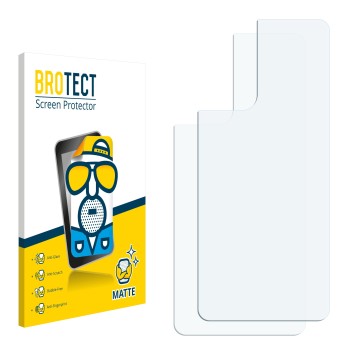 Parte frontal de un envase de producto con el logotipo de la marca BROTECT. Al lado está el protector de pantalla correspondie