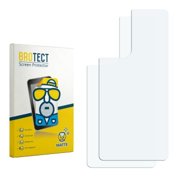 Parte frontal de un envase de producto con el logotipo de la marca BROTECT. Al lado está el protector de pantalla correspondie