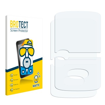 Parte frontale di una confezione del prodotto con il logo del marchio BROTECT. Accanto si trova la protezione per lo schermo c