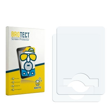 Parte frontal de un envase de producto con el logotipo de la marca BROTECT. Al lado está el protector de pantalla correspondie