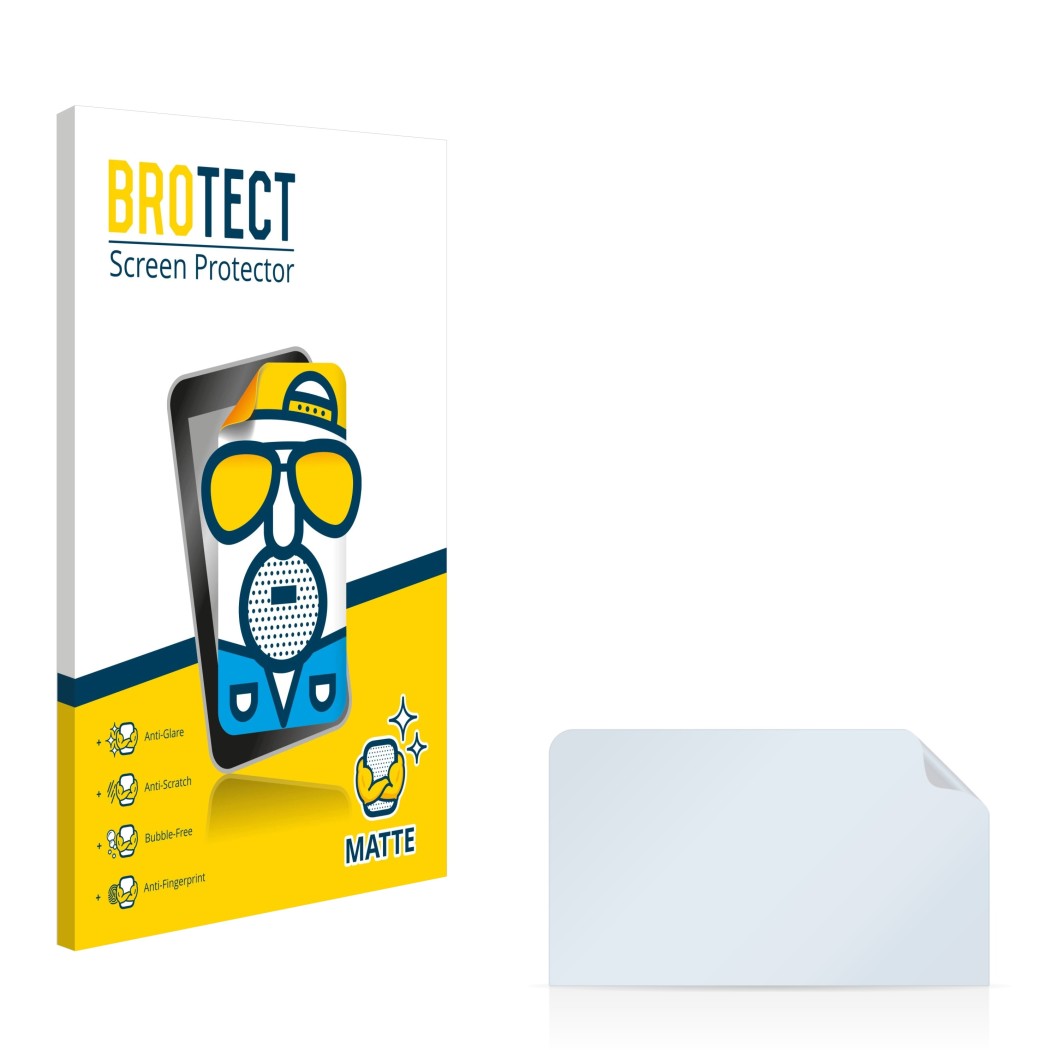 Vorderseite einer Produktverpackung mit dem Markenlogo BROTECT. Daneben ist der zugehörige Displayschutz.
