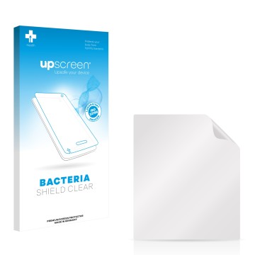 Face avant d’un emballage produit avec le logo de la marque upscreen. À côté se trouve la protection d’écran correspondante.