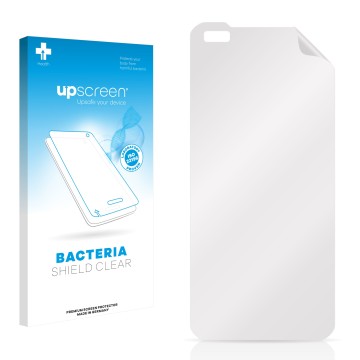 Face avant d’un emballage produit avec le logo de la marque upscreen. À côté se trouve la protection d’écran correspondante.