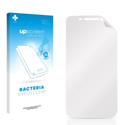 Front side of a product packaging with the brand logo upscreen. Next to it is the corresponding screen protector.