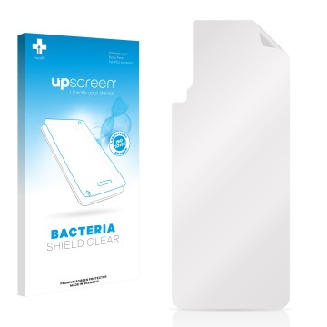 Front side of a product packaging with the brand logo upscreen. Next to it is the corresponding screen protector.