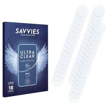 Front side of a product packaging with the brand logo Savvies. Next to it is the corresponding screen protector.