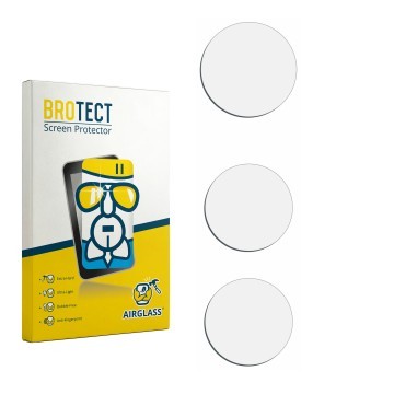 Parte frontal de un envase de producto con el logotipo de la marca BROTECT. Al lado está el protector de pantalla correspondie