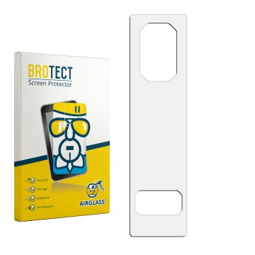 Face avant d’un emballage produit avec le logo de la marque BROTECT. À côté se trouve la protection d’écran correspondante.