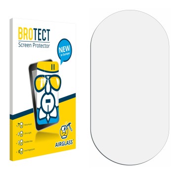 Parte frontal de un envase de producto con el logotipo de la marca BROTECT. Al lado está el protector de pantalla correspondie