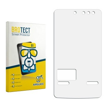 Vorderseite einer Produktverpackung mit dem Markenlogo BROTECT. Daneben ist der zugehörige Displayschutz.