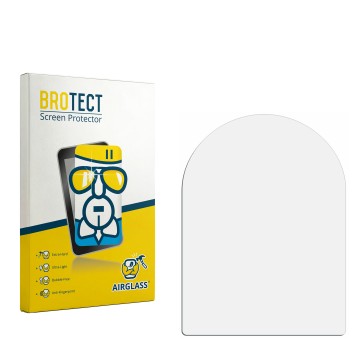 Parte frontal de un envase de producto con el logotipo de la marca BROTECT. Al lado está el protector de pantalla correspondie