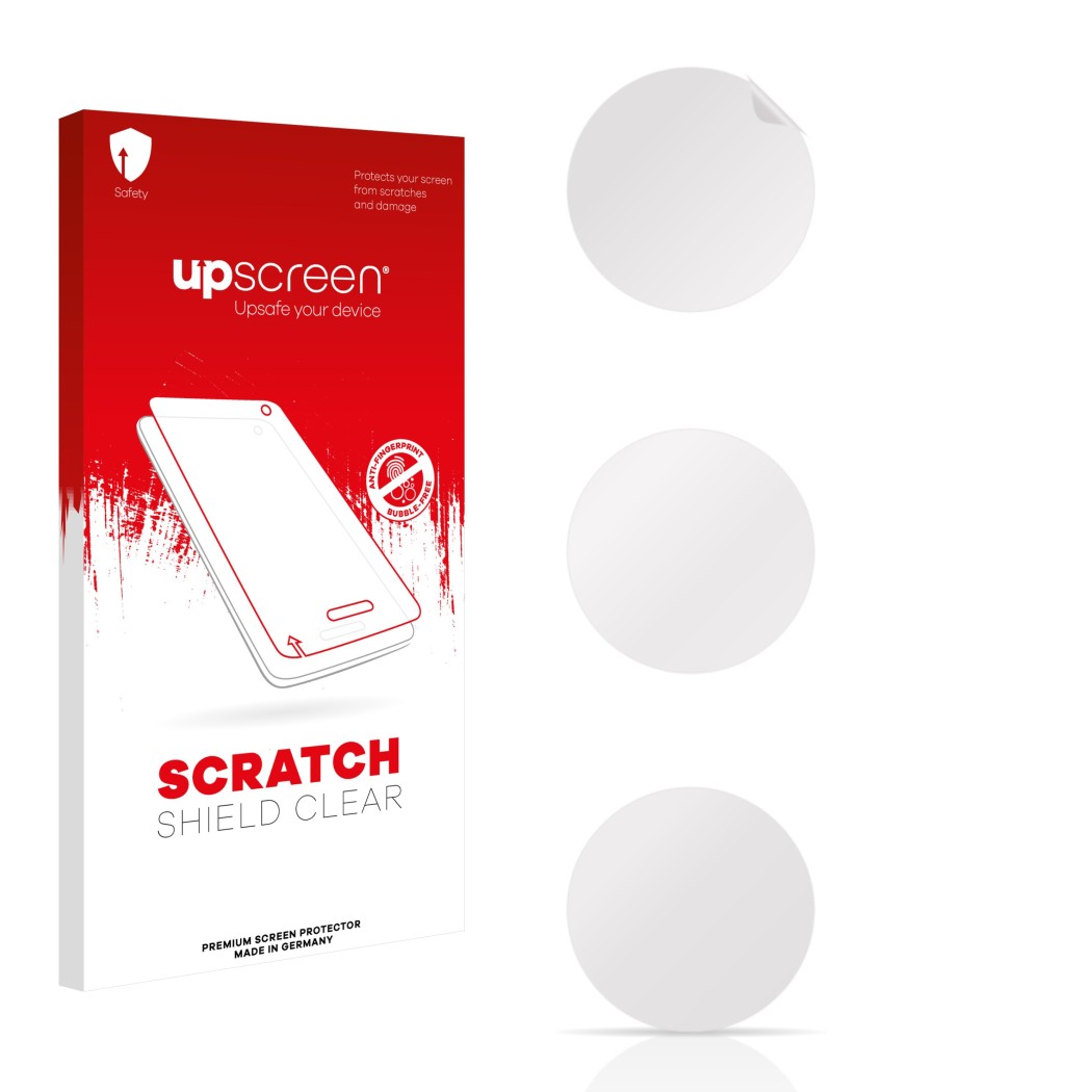 Front side of a product packaging with the brand logo upscreen. Next to it is the corresponding screen protector.