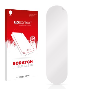 Front side of a product packaging with the brand logo upscreen. Next to it is the corresponding screen protector.