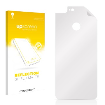 Parte frontale di una confezione del prodotto con il logo del marchio upscreen. Accanto si trova la protezione per lo schermo 