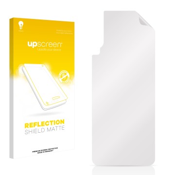 Front side of a product packaging with the brand logo upscreen. Next to it is the corresponding screen protector.