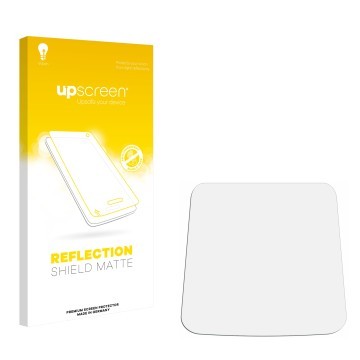 Face avant d’un emballage produit avec le logo de la marque upscreen. À côté se trouve la protection d’écran correspondante.