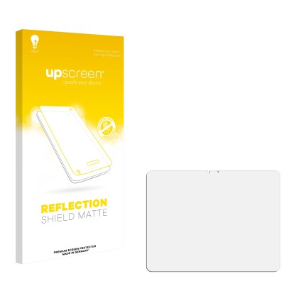 Face avant d’un emballage produit avec le logo de la marque upscreen. À côté se trouve la protection d’écran correspondante.