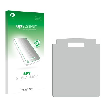 Front side of a product packaging with the brand logo upscreen. Next to it is the corresponding screen protector.