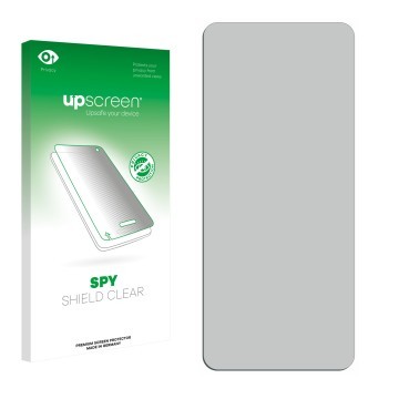 Front side of a product packaging with the brand logo upscreen. Next to it is the corresponding screen protector.