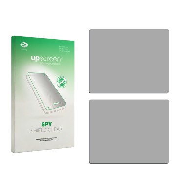 Front side of a product packaging with the brand logo upscreen. Next to it is the corresponding screen protector.