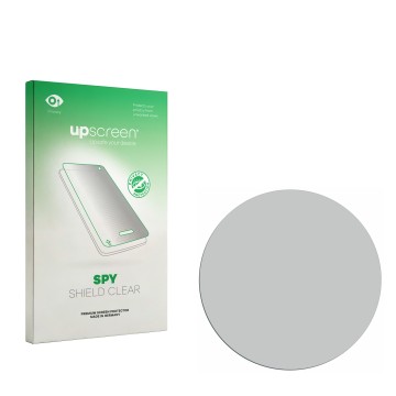 Face avant d’un emballage produit avec le logo de la marque upscreen. À côté se trouve la protection d’écran correspondante.