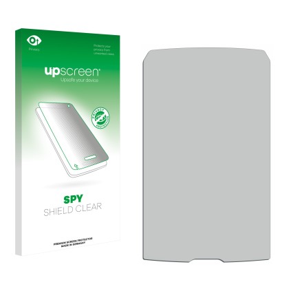 Front side of a product packaging with the brand logo upscreen. Next to it is the corresponding screen protector.