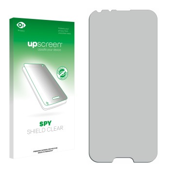 Front side of a product packaging with the brand logo upscreen. Next to it is the corresponding screen protector.